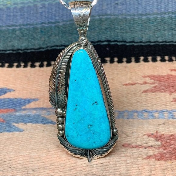 Sleeping Beauty Turquoise Pendant #3447 - Picture 1 of 3